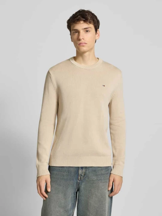 Zdjęcie produktu Sweter z dzianiny o kroju regular fit z czystej bawełny Tommy Jeans Beżowy