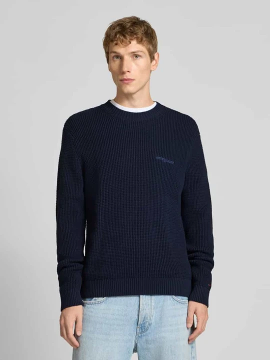 Zdjęcie produktu Sweter z dzianiny o kroju regular fit z czystej bawełny Tommy Jeans Granatowy