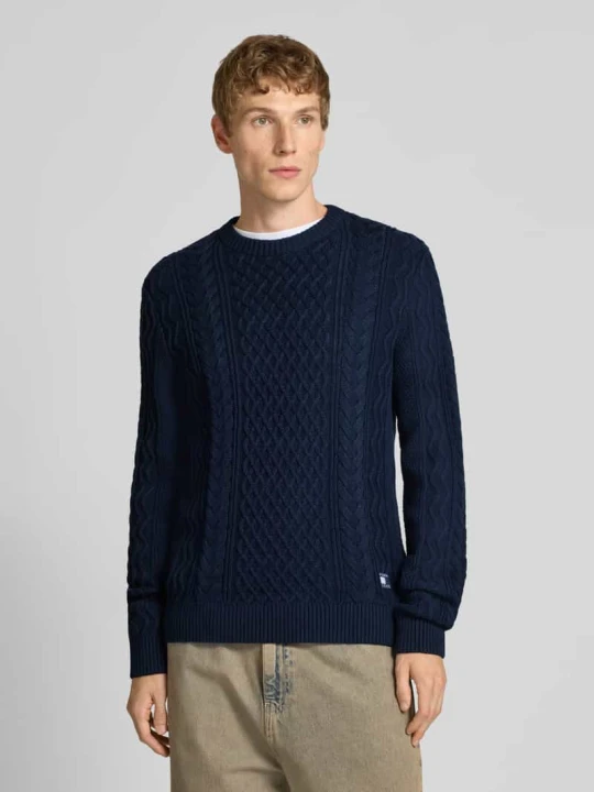 Zdjęcie produktu Sweter z dzianiny o kroju regular fit z czystej bawełny Tommy Jeans Granatowy