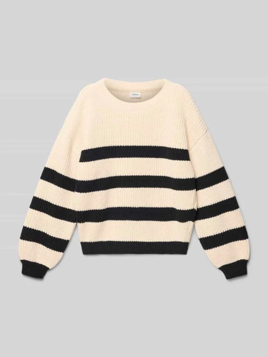 Zdjęcie produktu Sweter z dzianiny o kroju regular fit z dekoltem typu crew neck s.Oliver Écru