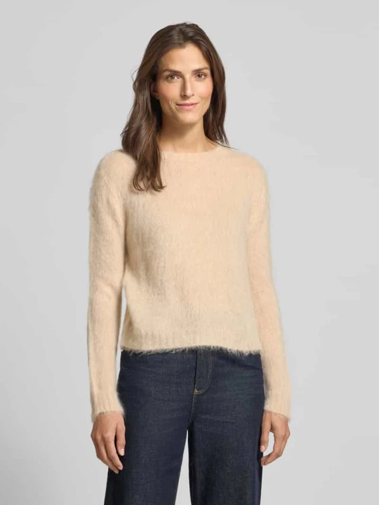 Zdjęcie produktu Sweter z dzianiny o kroju regular fit z dodatkiem moheru model ‘ACETO’ Max Mara Beżowy
