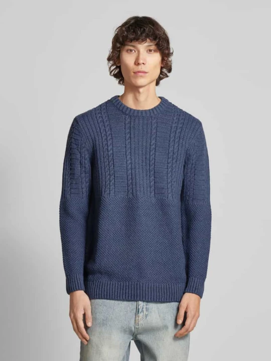 Zdjęcie produktu Sweter z dzianiny o kroju regular fit z dodatkiem wełny Model 'Jacob' Superdry Czarny