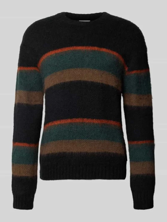 Zdjęcie produktu sweter z dzianiny o kroju regular fit z domieszką wełny z alpaki model 'MERTON' Carhartt WIP Czarny