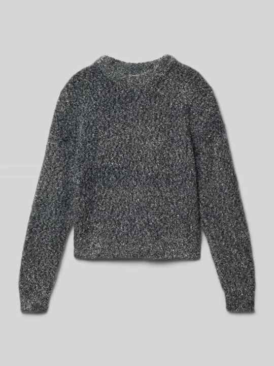 Zdjęcie produktu Sweter z dzianiny o kroju regular fit z efektem błyszczącym model ‘PIUMO GLITTER’ Only Srebrny