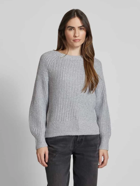 Zdjęcie produktu Sweter z dzianiny o kroju regular fit z lekkimi, bufiastymi rękawami Tom Tailor Średnioszary