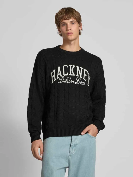 Zdjęcie produktu Sweter z dzianiny o kroju regular fit z mieszanki bawełny model ‘MACK’ Only & Sons Czarny