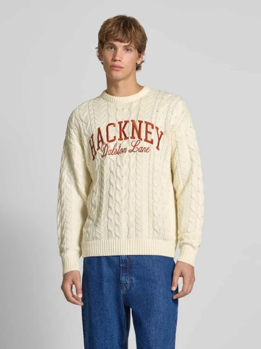 Zdjęcie produktu Sweter z dzianiny o kroju regular fit z mieszanki bawełny model ‘MACK’ Only & Sons Złamany biały