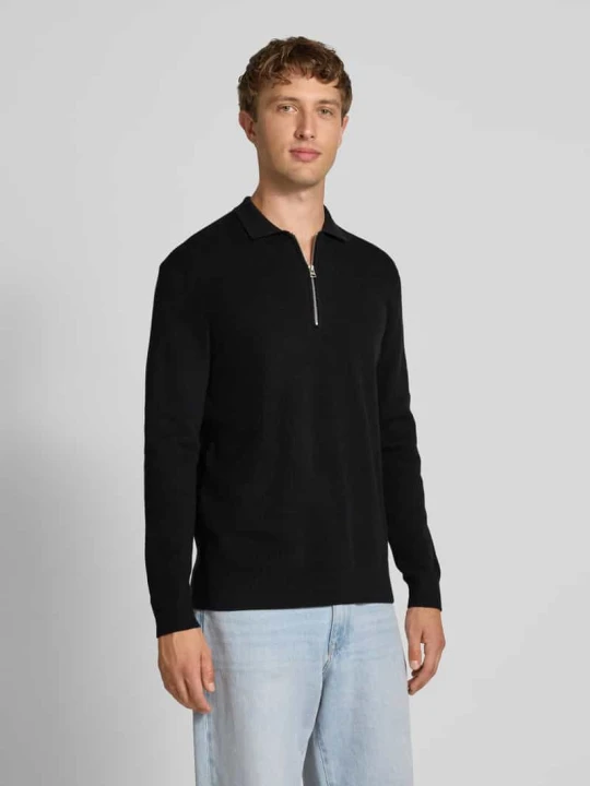 Zdjęcie produktu Sweter z dzianiny o kroju regular fit z mieszanki bawełny model ‘PHIL’ Only & Sons Czarny