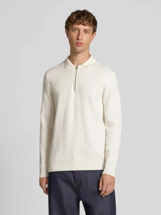Zdjęcie produktu Sweter z dzianiny o kroju regular fit z mieszanki bawełny model ‘PHIL’ Only & Sons Złamany biały