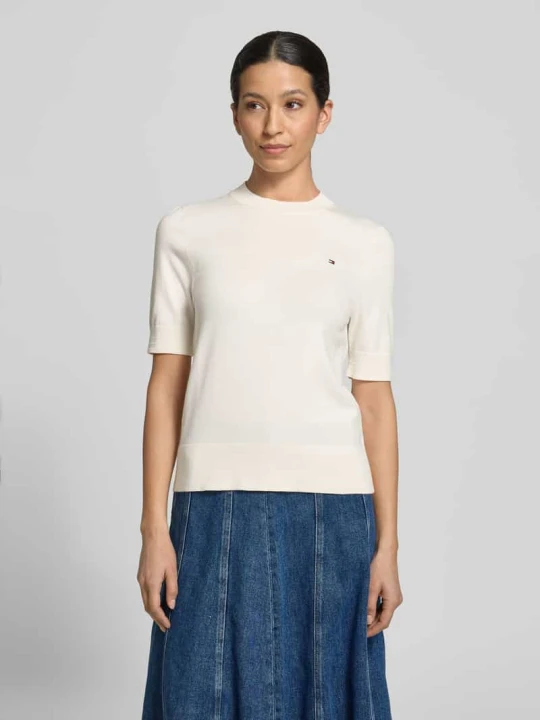 Zdjęcie produktu Sweter z dzianiny o kroju regular fit z mieszanki bawełny Tommy Hilfiger Écru