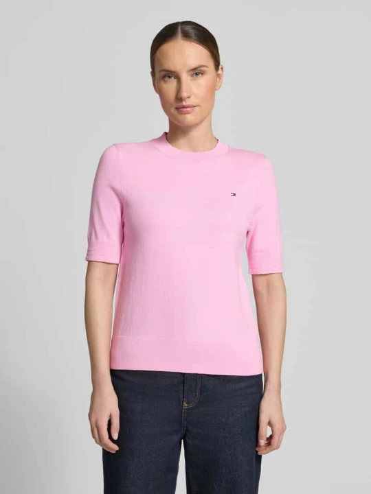 Zdjęcie produktu Sweter z dzianiny o kroju regular fit z mieszanki bawełny Tommy Hilfiger Jasnoróżowy