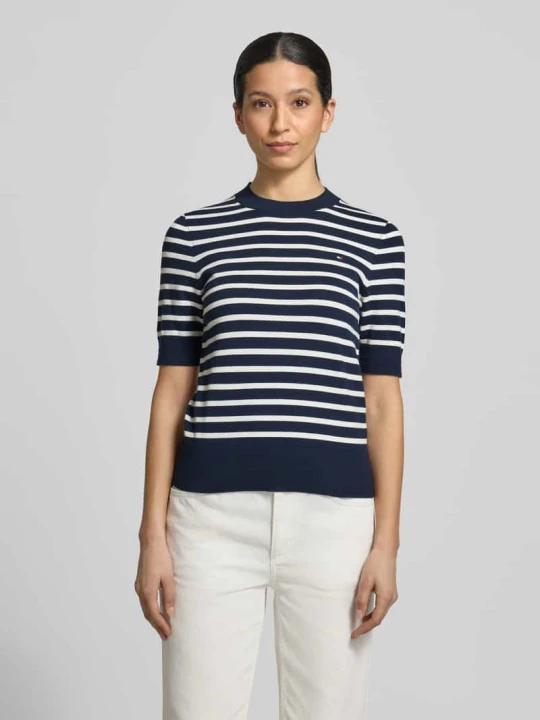 Zdjęcie produktu Sweter z dzianiny o kroju regular fit z mieszanki bawełny Tommy Hilfiger Granatowy