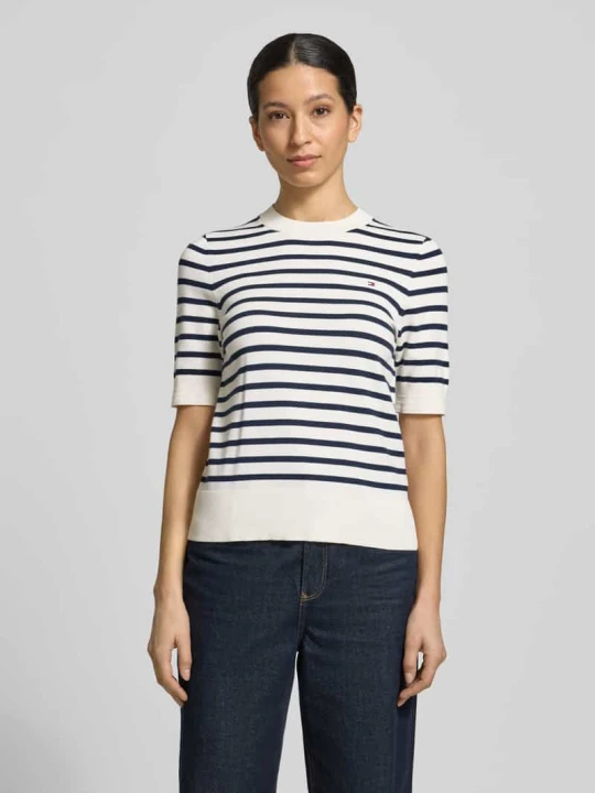 Zdjęcie produktu Sweter z dzianiny o kroju regular fit z mieszanki bawełny Tommy Hilfiger Écru