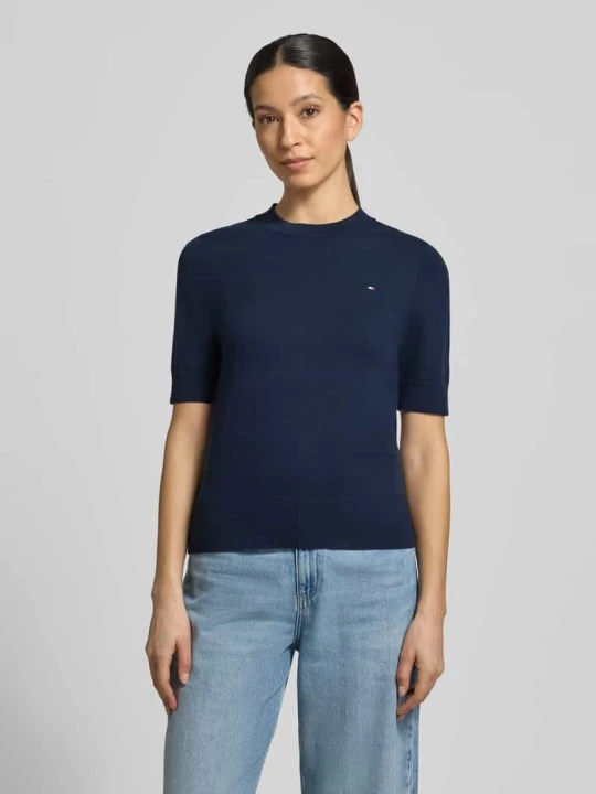 Zdjęcie produktu Sweter z dzianiny o kroju regular fit z mieszanki bawełny Tommy Hilfiger Granatowy