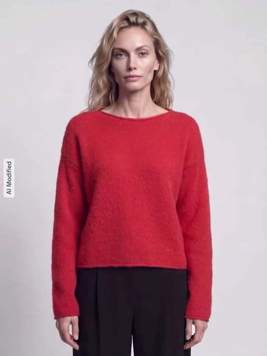 Zdjęcie produktu sweter z dzianiny o kroju regular fit z mieszanki wełny z alpaki z dodatkiem wełny model 'C_Follettino' Boss Czerwony