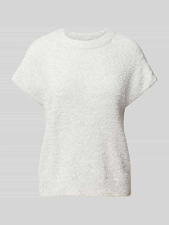 Zdjęcie produktu sweter z dzianiny o kroju regular fit z mieszanki wiskozy model 'ANILES' Ichi Srebrny