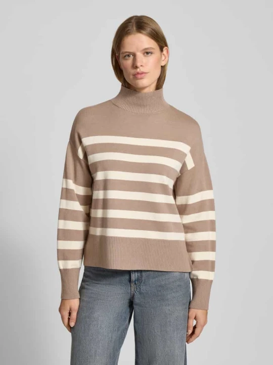 Zdjęcie produktu Sweter z dzianiny o kroju regular fit z mieszanki wiskozy model ‘BARI’ Only Piaskowy