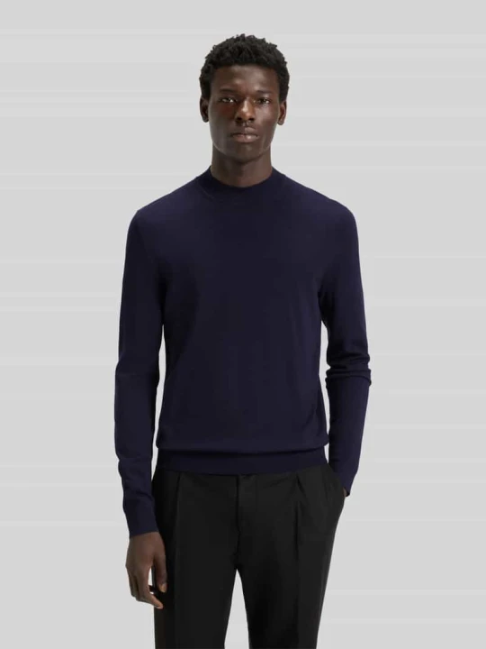 Zdjęcie produktu Sweter z dzianiny o kroju regular fit z mieszanki wiskozy model ‘SAN MARC’ Hugo Granatowy