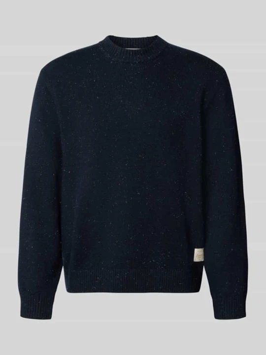 Zdjęcie produktu sweter z dzianiny o kroju regular fit z okrągłym dekoltem Jack&Jones Granatowy