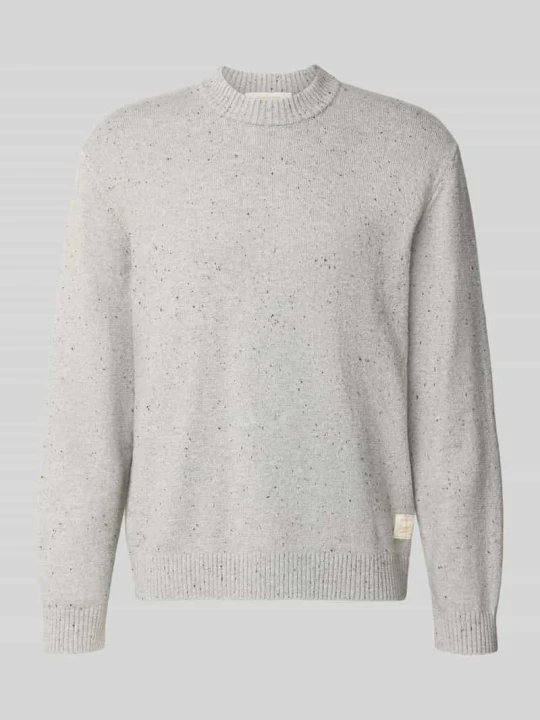 Zdjęcie produktu sweter z dzianiny o kroju regular fit z okrągłym dekoltem Jack&Jones Jasnoszary