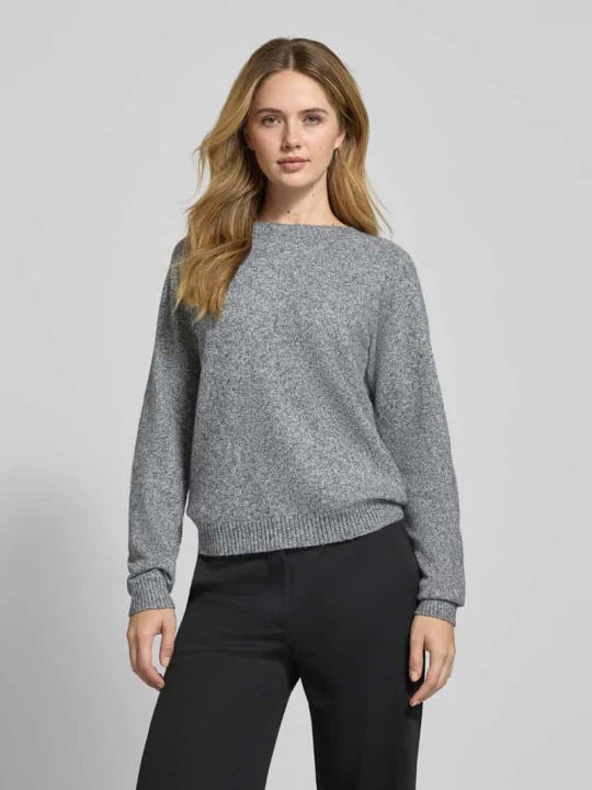 Zdjęcie produktu Sweter z dzianiny o kroju regular fit z okrągłym dekoltem model ‘DOFFYSHINE’ Vero Moda Antracytowy
