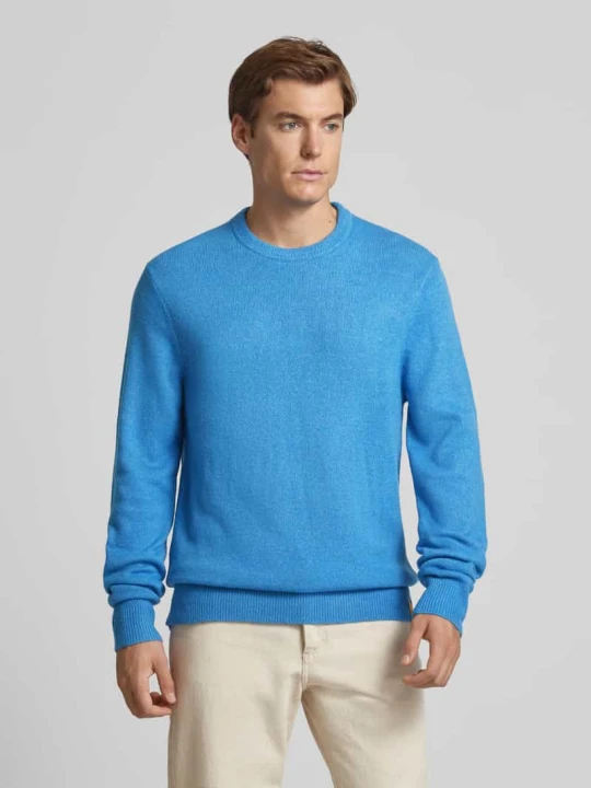 Zdjęcie produktu Sweter z dzianiny krój regular fit z dodatkiem wełny Scotch & Soda Królewski niebieski