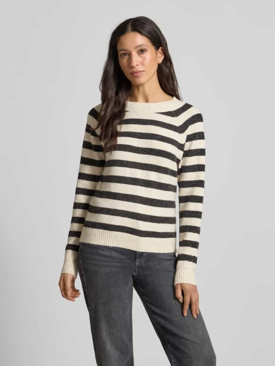 Zdjęcie produktu Sweter z dzianiny o kroju regular fit z raglanowymi rękawami model ‘DOFFY’ Vero Moda Beżowy
