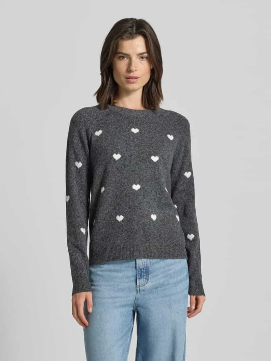 Zdjęcie produktu Sweter z dzianiny o kroju regular fit z raglanowymi rękawami model ‘DOFFY’ Vero Moda Ciemnoszary