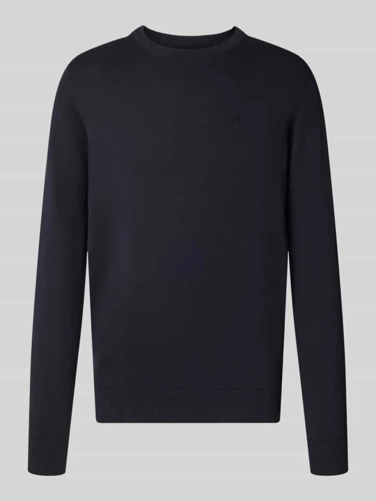 Zdjęcie produktu Sweter z dzianiny o kroju relaxed fit z czystej bawełny Bugatti Granatowy