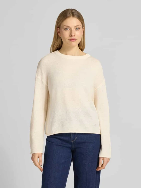 Zdjęcie produktu Sweter z dzianiny o kroju relaxed fit z dekoltem w łódkę Tom Tailor Złamany biały
