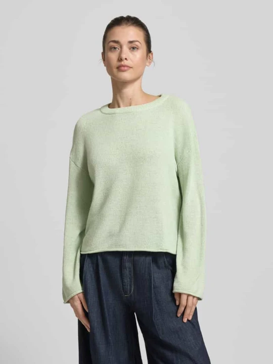 Zdjęcie produktu Sweter z dzianiny o kroju relaxed fit z dekoltem w łódkę Tom Tailor Jasnozielony