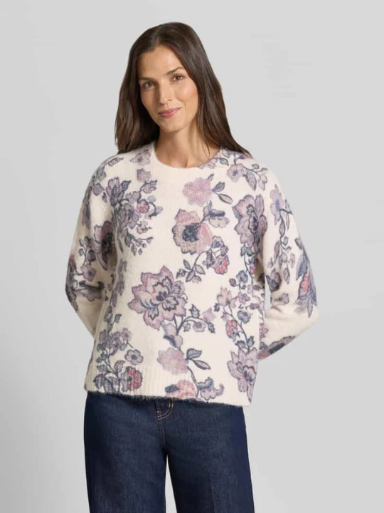 Zdjęcie produktu Sweter z dzianiny o kroju relaxed fit z dodatkiem lnu Christian Berg Złamany biały
