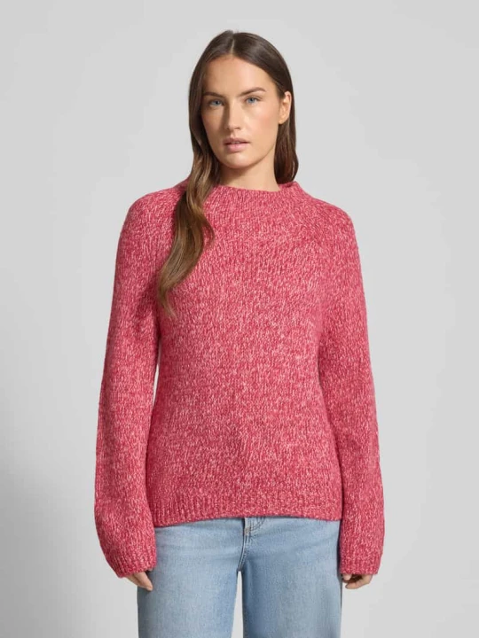 Zdjęcie produktu Sweter z dzianiny o kroju relaxed fit z dodatkiem wełny Tom Tailor Mocnoróżowy melanż
