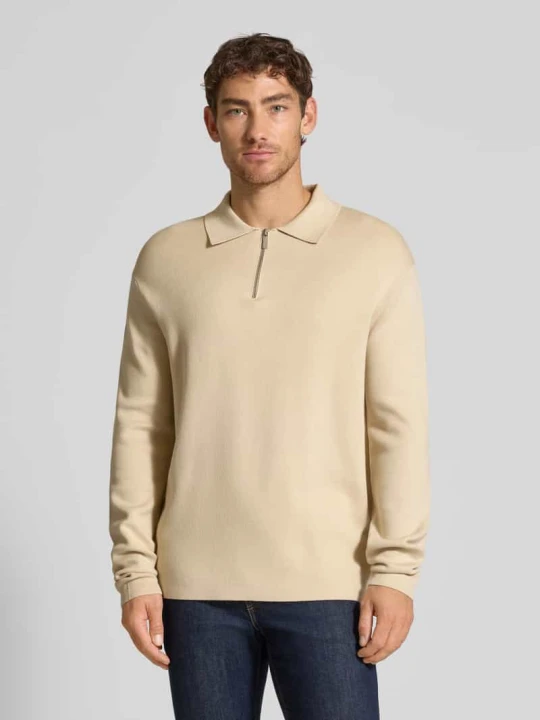 Zdjęcie produktu Sweter z dzianiny o kroju relaxed fit z dzianiny z mieszanki wiskozy model ‘TELLER’ Selected Homme Beżowy