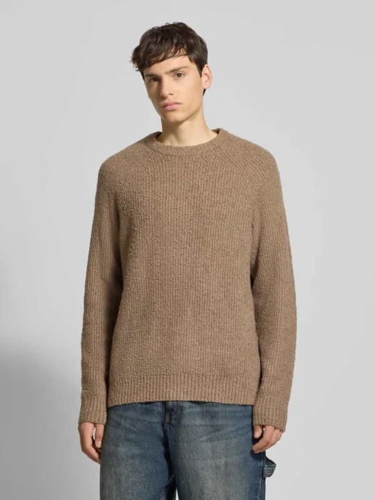 Zdjęcie produktu Sweter z dzianiny o kroju relaxed fit z mieszanki bawełny model ‘DALE LIFE’ Only & Sons Jasnobrązowy