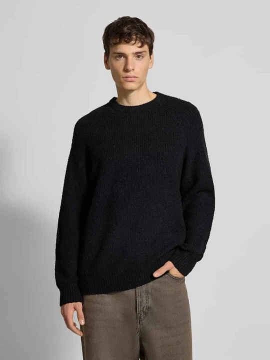 Zdjęcie produktu Sweter z dzianiny o kroju relaxed fit z mieszanki bawełny model ‘DALE LIFE’ Only & Sons Czarny