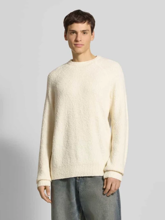 Zdjęcie produktu Sweter z dzianiny o kroju relaxed fit z mieszanki bawełny model ‘DALE LIFE’ Only & Sons Złamany biały