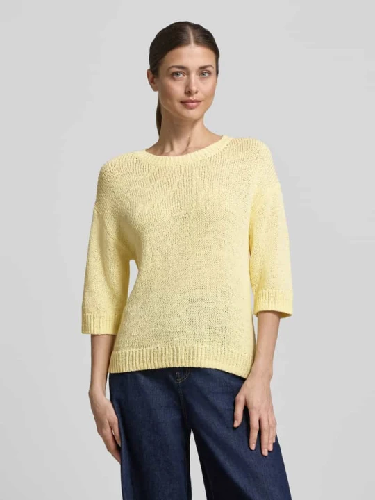 Zdjęcie produktu Sweter z dzianiny o kroju relaxed fit z mieszanki bawełny s.Oliver Jasnożółty