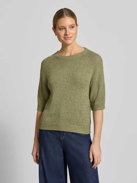 Zdjęcie produktu Sweter z dzianiny o kroju relaxed fit z mieszanki bawełny s.Oliver Khaki