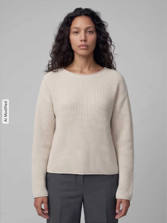 Zdjęcie produktu Sweter z dzianiny o kroju relaxed fit z mieszanki bawełny s.Oliver Złamany biały