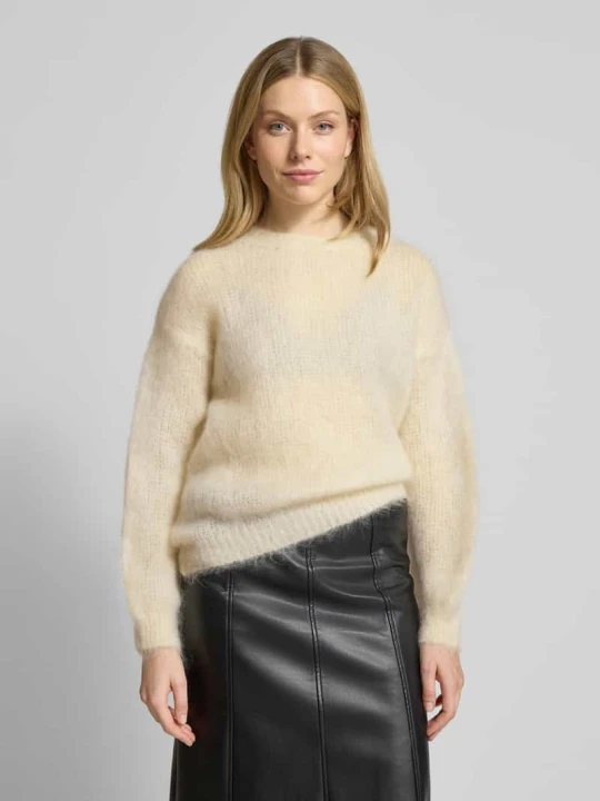 Zdjęcie produktu Sweter z dzianiny o kroju relaxed fit z mieszanki moheru model ‘CAMILLE’ VILLA SOPHIE Beżowy