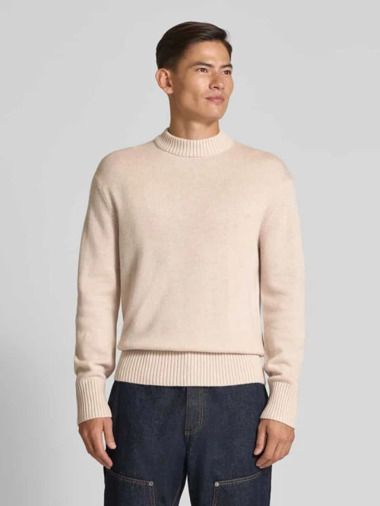 Zdjęcie produktu Sweter z dzianiny o kroju relaxed fit z mieszanki wełny i kaszmiru model ‘Calle’ Selected Homme Écru