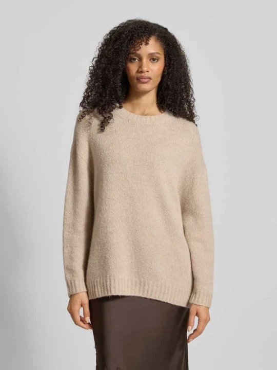 Zdjęcie produktu Sweter o luźnym kroju z mieszanki alpaki model „PESCO” Weekend Max Mara Piaskowy