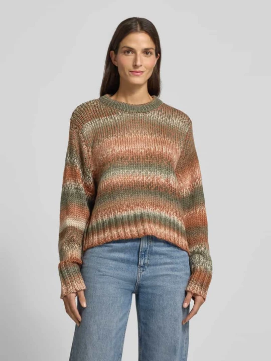 Zdjęcie produktu Sweter z dzianiny o kroju relaxed fit z okrągłym dekoltem Apricot