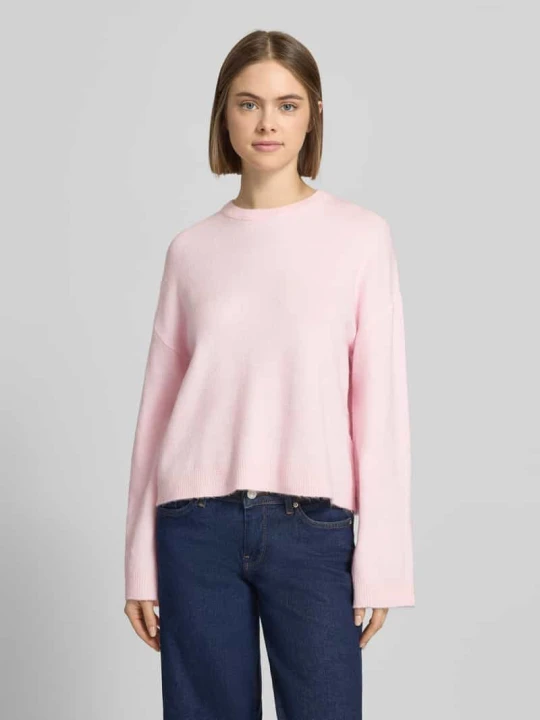 Zdjęcie produktu Sweter z dzianiny o kroju relaxed fit z dekoltem okrągłym model „SIMONI” Only Różowy