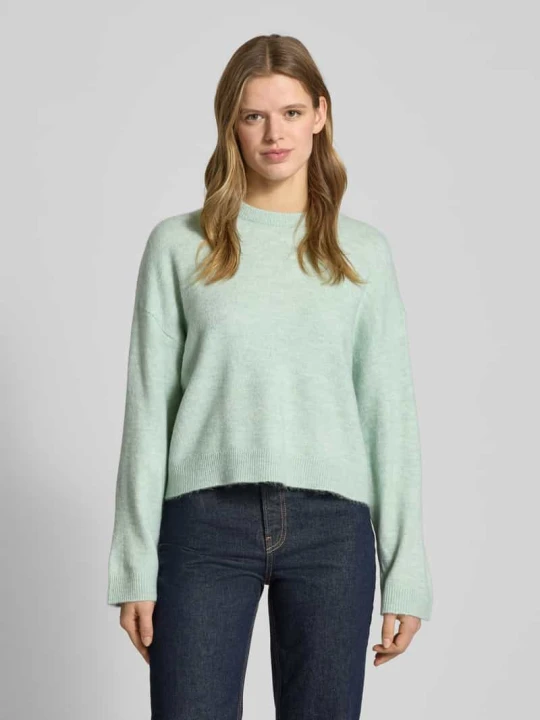 Zdjęcie produktu Sweter z dzianiny o kroju relaxed fit z dekoltem okrągłym model „SIMONI” Only Miętowy