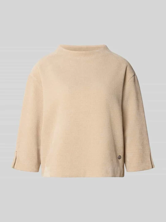 Zdjęcie produktu sweter z dzianiny o kroju relaxed fit ze stójką ZABAIONE Błękitny