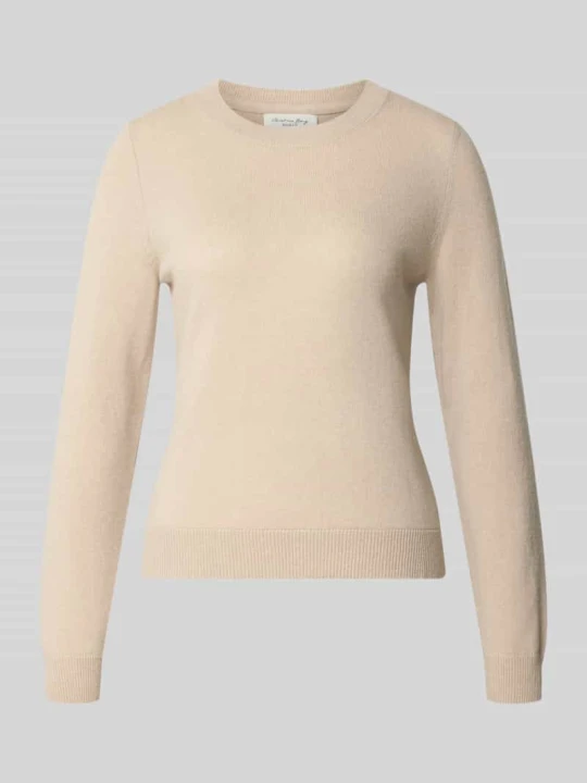Zdjęcie produktu sweter z dzianiny o kroju slim fit z czystego kaszmiru Christian Berg Beżowy