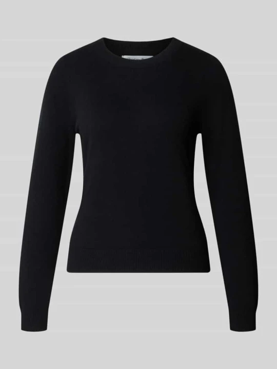 Zdjęcie produktu sweter z dzianiny o kroju slim fit z czystego kaszmiru Christian Berg Czarny