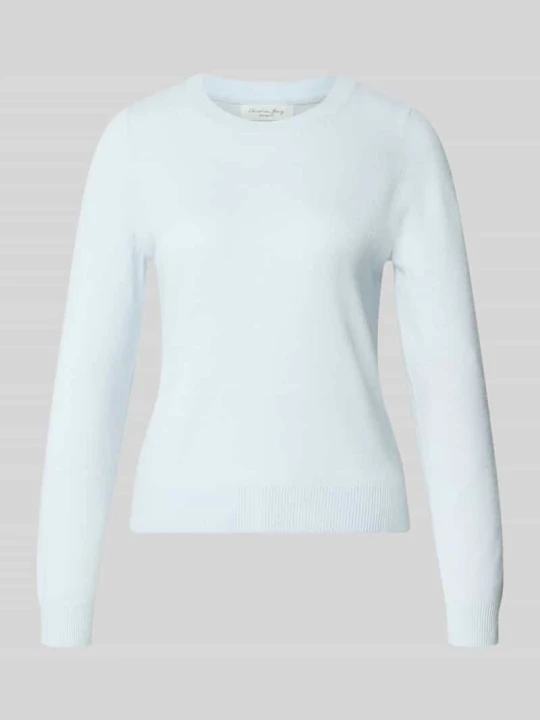 Zdjęcie produktu sweter z dzianiny o kroju slim fit z czystego kaszmiru Christian Berg Jasnoniebieski